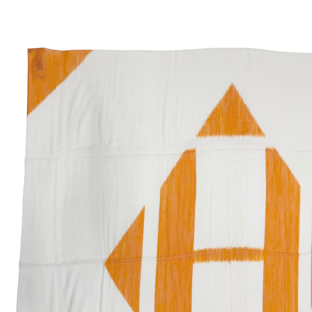 未使用品☆HERMES エルメス カレジェアン カレ140 Plume H Ikat カシミヤ シルク Hロゴ スカーフ オレンジ 正規品 レディース 箱付き