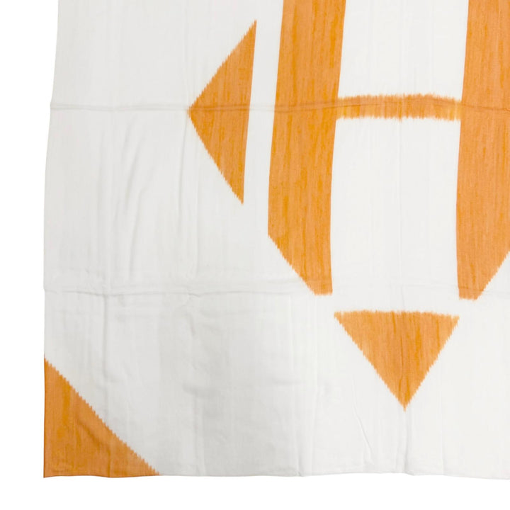 未使用品☆HERMES エルメス カレジェアン カレ140 Plume H Ikat カシミヤ シルク Hロゴ スカーフ オレンジ 正規品 レディース 箱付き