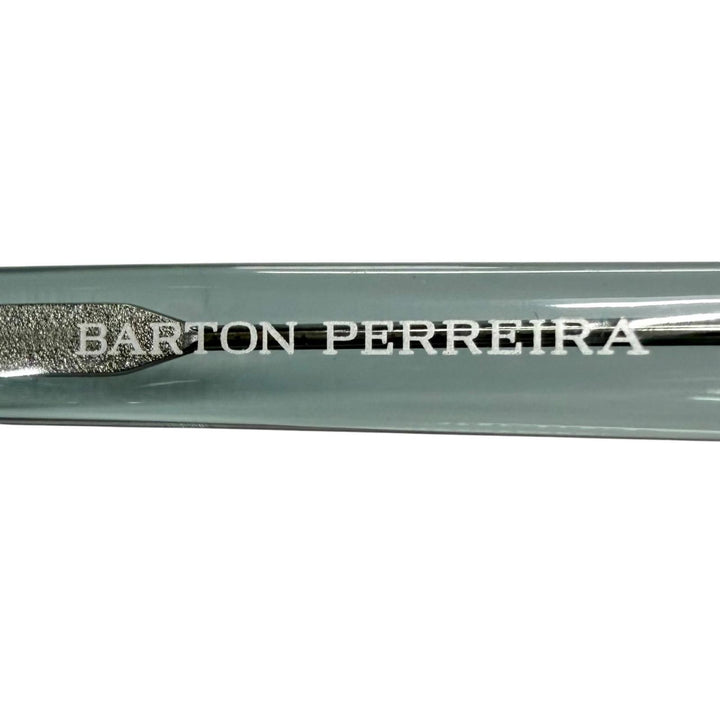 美品□BARTON PERREIRA バートンペレイラ SUB MOIRA ウェリントンフレーム メガネ 眼鏡 アイウェア クリアブルー 51□19-145 日本製