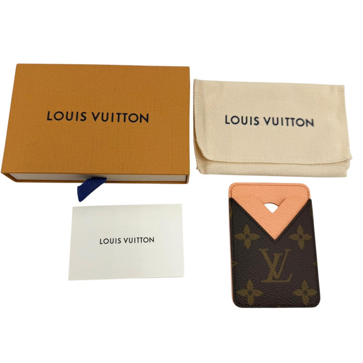 未使用品☆LOUIS VUITTON ルイヴィトン M25871 ポルトカルト・マグネット モノグラムキャンバス パスケース カードケース オレンジ系