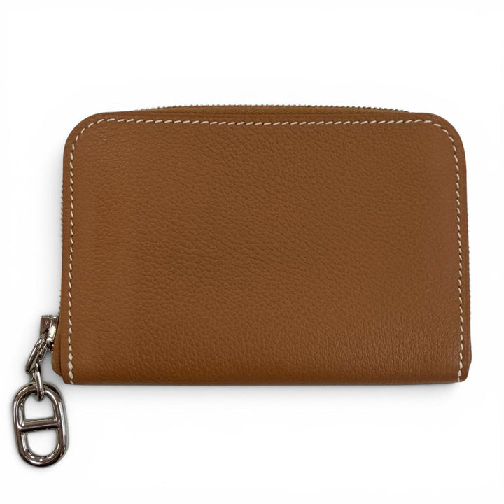 未使用品☆HERMES エルメス ジップアンゴー エバーカラー ゴールド シルバー金具 シェーヌダンクル パスケース カードケース K刻印