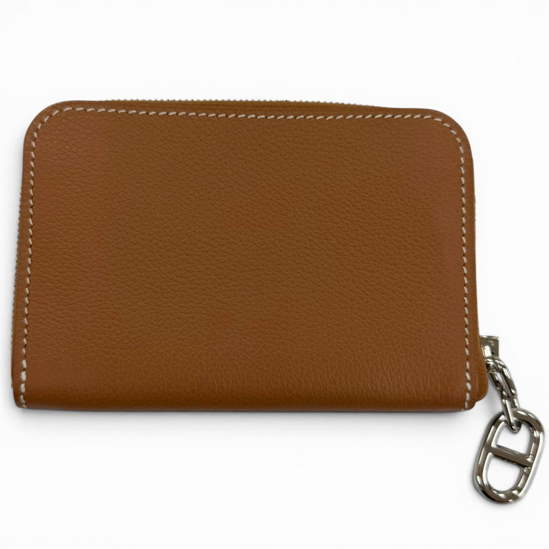 未使用品☆HERMES エルメス ジップアンゴー エバーカラー ゴールド シルバー金具 シェーヌダンクル パスケース カードケース K刻印