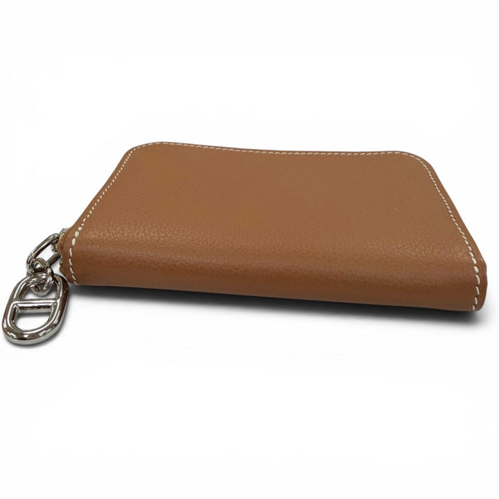 未使用品☆HERMES エルメス ジップアンゴー エバーカラー ゴールド シルバー金具 シェーヌダンクル パスケース カードケース K刻印