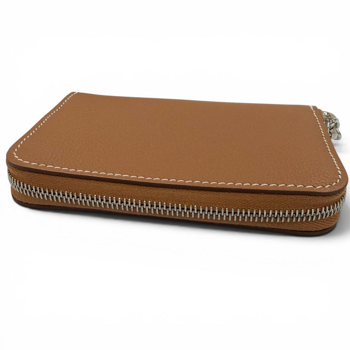 未使用品☆HERMES エルメス ジップアンゴー エバーカラー ゴールド シルバー金具 シェーヌダンクル パスケース カードケース K刻印