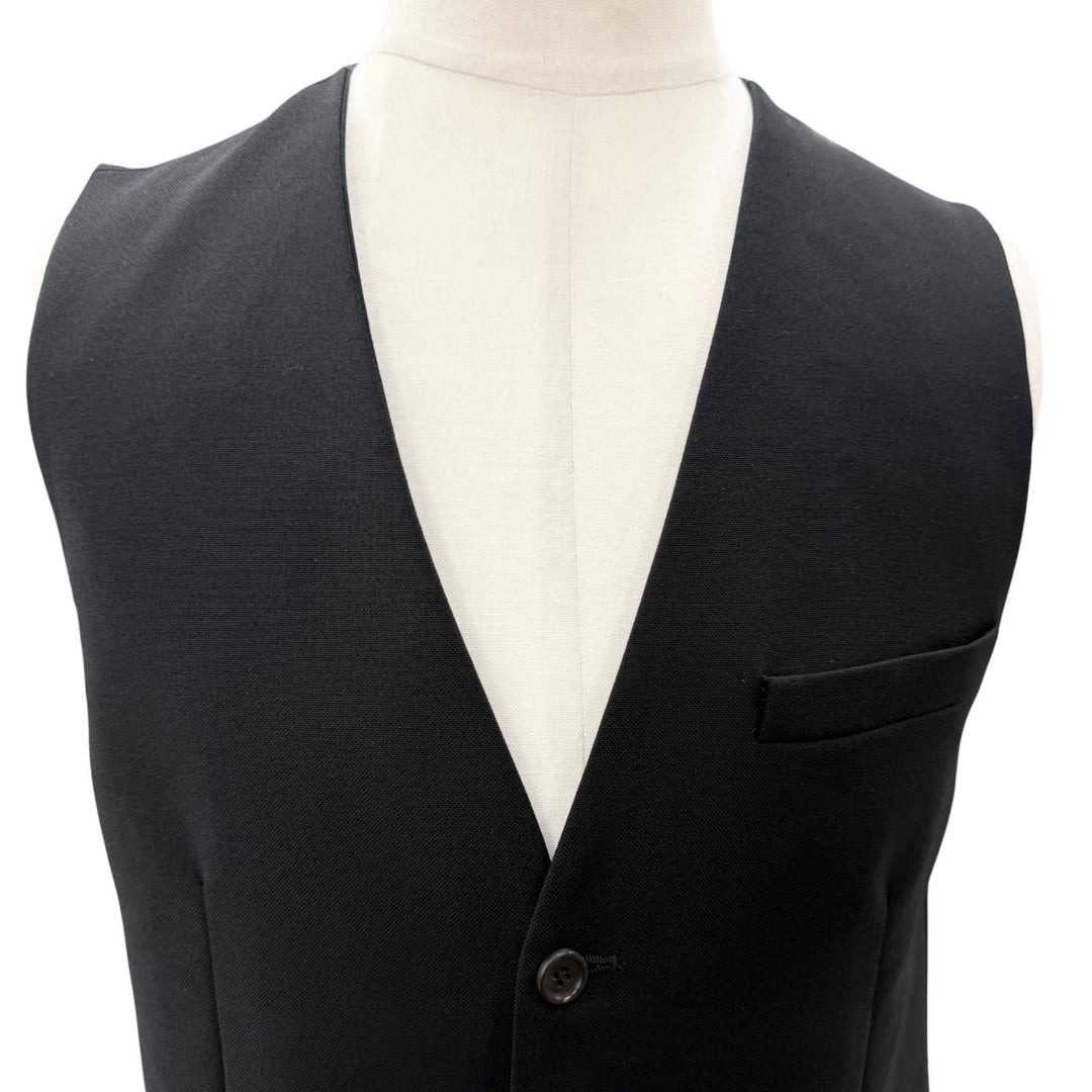 極美品□Dior HOMME ディオールオム ヴィンテージ ウール モヘア 2007年AW エディ期 ジレ ロングベスト ブラック 44 イタリア製 正規品