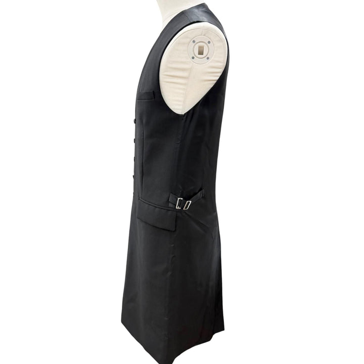 極美品□Dior HOMME ディオールオム ヴィンテージ ウール モヘア 2007年AW エディ期 ジレ ロングベスト ブラック 44 イタリア製 正規品
