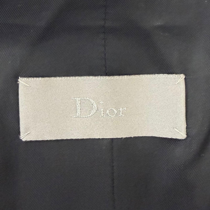 極美品□Dior HOMME ディオールオム ヴィンテージ ウール モヘア 2007年AW エディ期 ジレ ロングベスト ブラック 44 イタリア製 正規品