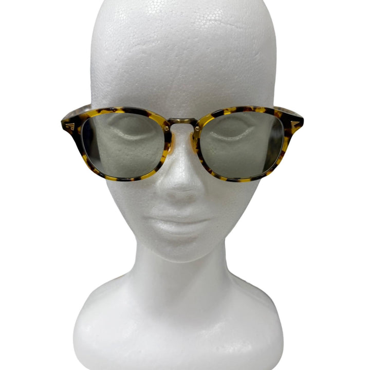 美品□BJ CLASSIC COLLECTION ビージェークラシックコレクション COM-521 ボストンウェリントン サングラス イエローマーブル 49□20-145