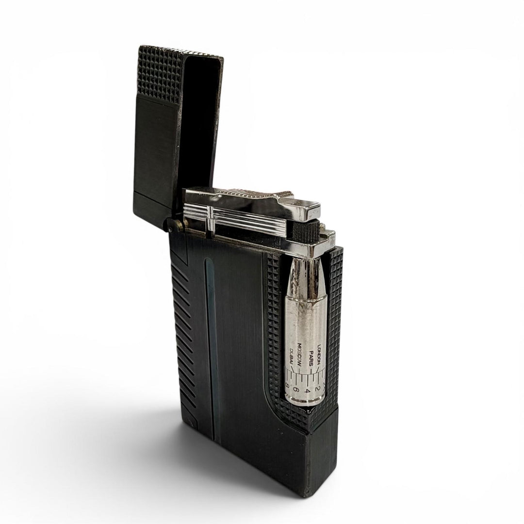外装良品◇Dupont デュポン ジェームズ ボンド 007 世界5007個限定 ケース付き ガスライター 喫煙具 ブラック系 仏製 メンズ 着火不可