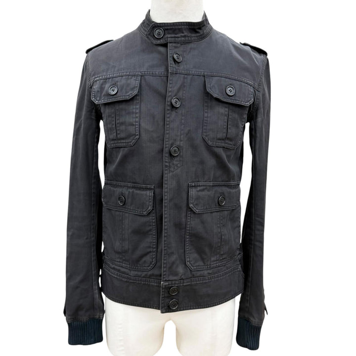 良品□Dior HOMME ディオールオム 06SS 6EH1043603 エディ・スリマン THE PREST期 サファリジャケット チャコール 44 イタリア製 正規品