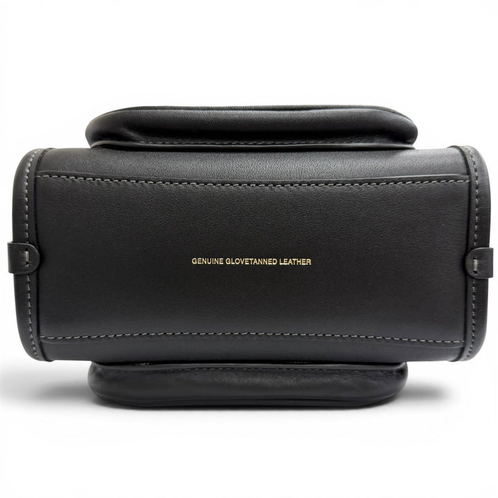 極美品△COACH コーチ CW643 サファリ トートバッグ グラブタンレザー ターンロック チェーン ショルダーバッグ ブラック 保存袋付き