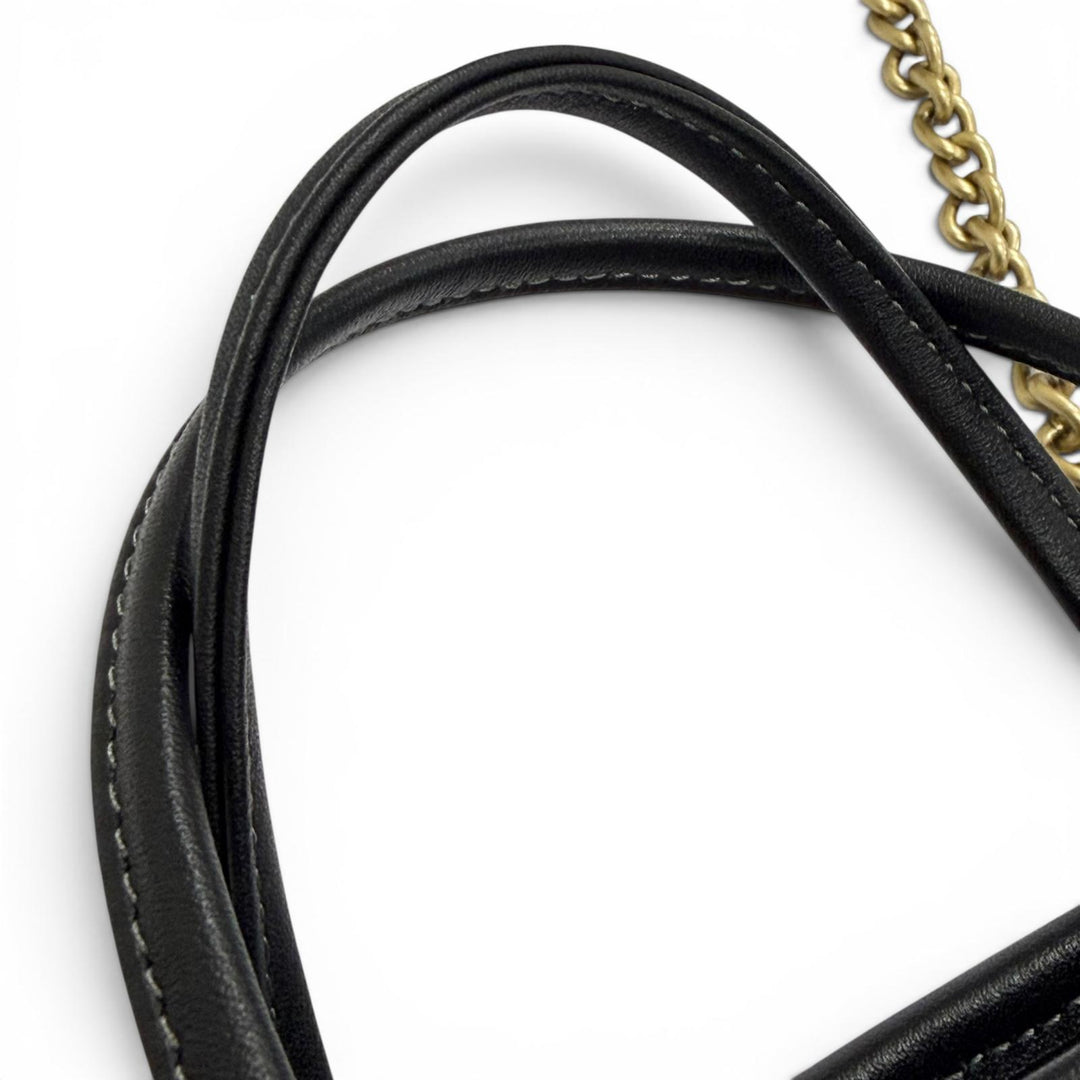 極美品△COACH コーチ CW643 サファリ トートバッグ グラブタンレザー ターンロック チェーン ショルダーバッグ ブラック 保存袋付き