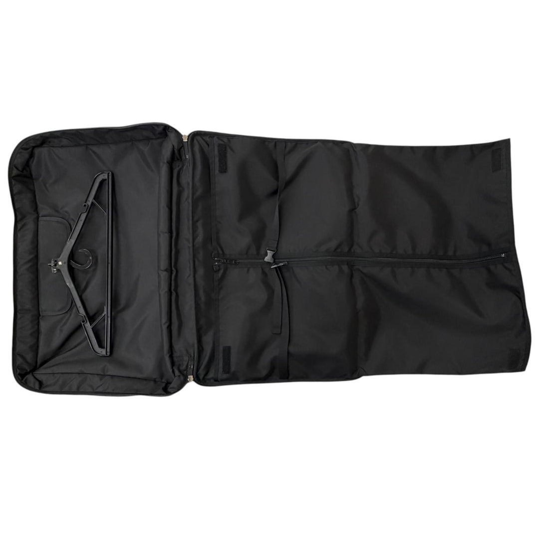 美品□PORTER ポーター 628-08918 TRUNK 2WAY GARMENT BOSTON BAG レザー使い ガーメントバッグ ボストンバッグ ブラック 日本製 メンズ