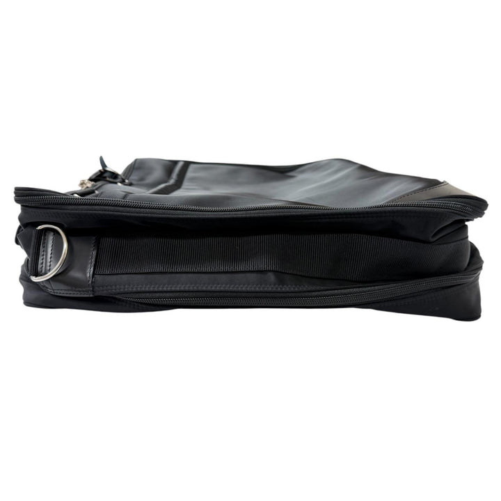 美品□PORTER ポーター 628-08918 TRUNK 2WAY GARMENT BOSTON BAG レザー使い ガーメントバッグ ボストンバッグ ブラック 日本製 メンズ