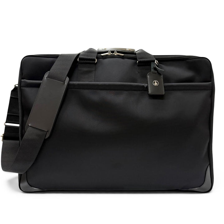 美品□PORTER ポーター 628-08918 TRUNK 2WAY GARMENT BOSTON BAG レザー使い ガーメントバッグ ボストンバッグ ブラック 日本製 メンズ