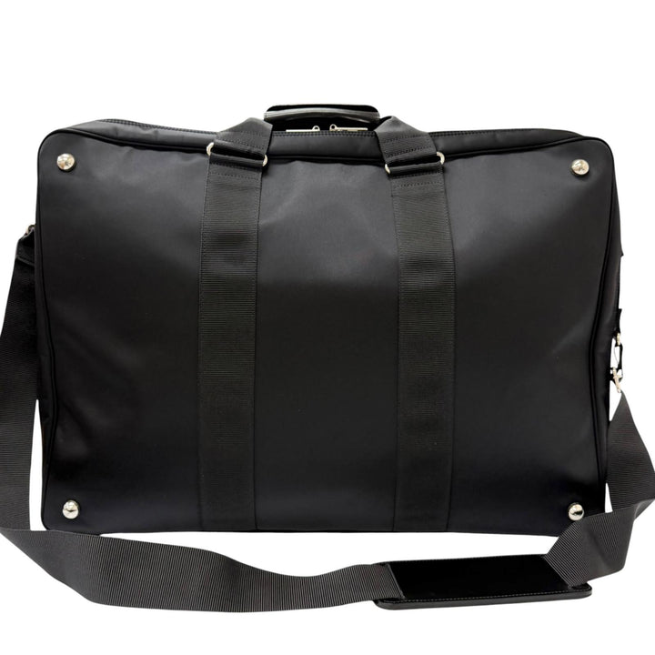 美品□PORTER ポーター 628-08918 TRUNK 2WAY GARMENT BOSTON BAG レザー使い ガーメントバッグ ボストンバッグ ブラック 日本製 メンズ