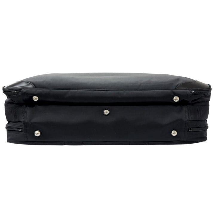 美品□PORTER ポーター 628-08918 TRUNK 2WAY GARMENT BOSTON BAG レザー使い ガーメントバッグ ボストンバッグ ブラック 日本製 メンズ
