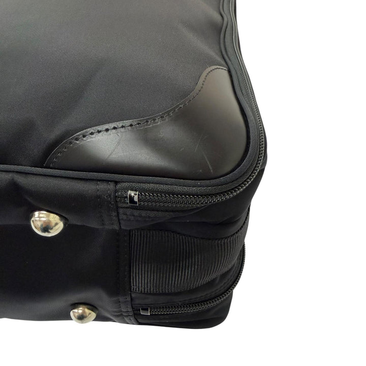 美品□PORTER ポーター 628-08918 TRUNK 2WAY GARMENT BOSTON BAG レザー使い ガーメントバッグ ボストンバッグ ブラック 日本製 メンズ