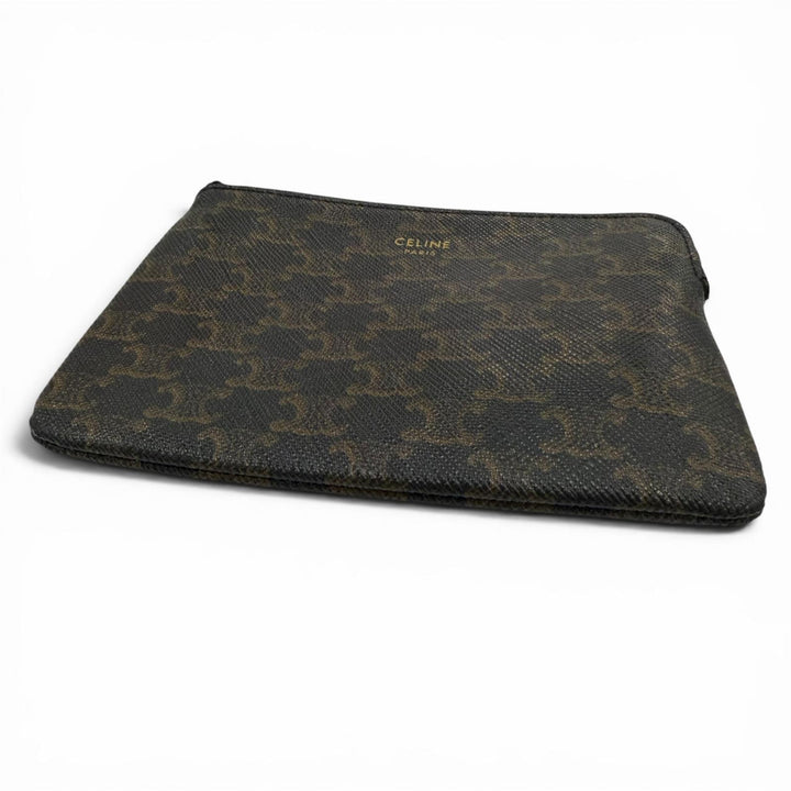 極美品☆CELINE セリーヌ 10C662BTA.38NO トリオンフキャンバス キーリング付き コインケース ブラック イタリア製 レディース 箱付き