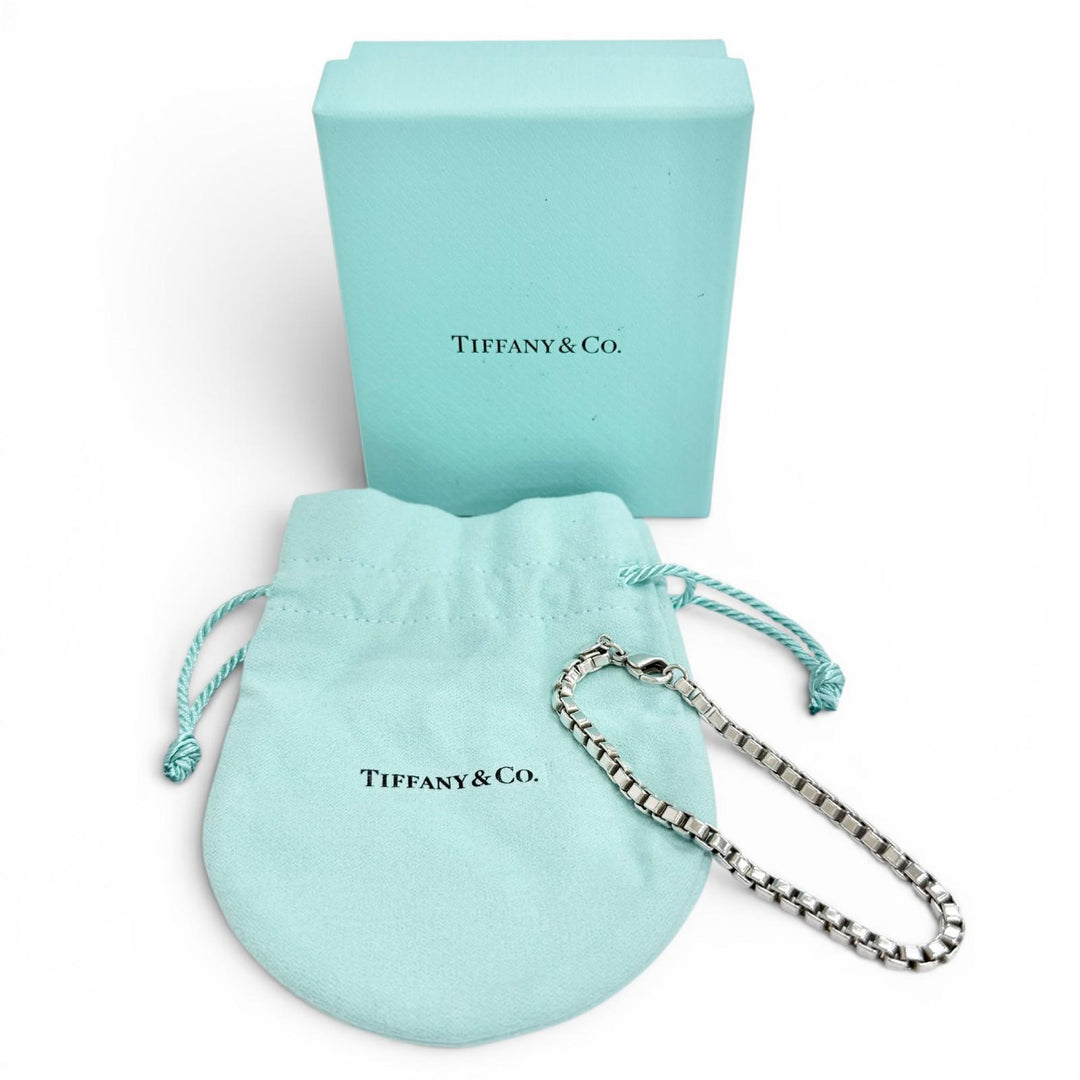 美品△TIFFANY&amp;Co. ティファニー ベネチアン ブレスレット アクセサリー 925 シルバー 重量15.28g レディース 箱・保存袋付き オススメ◎