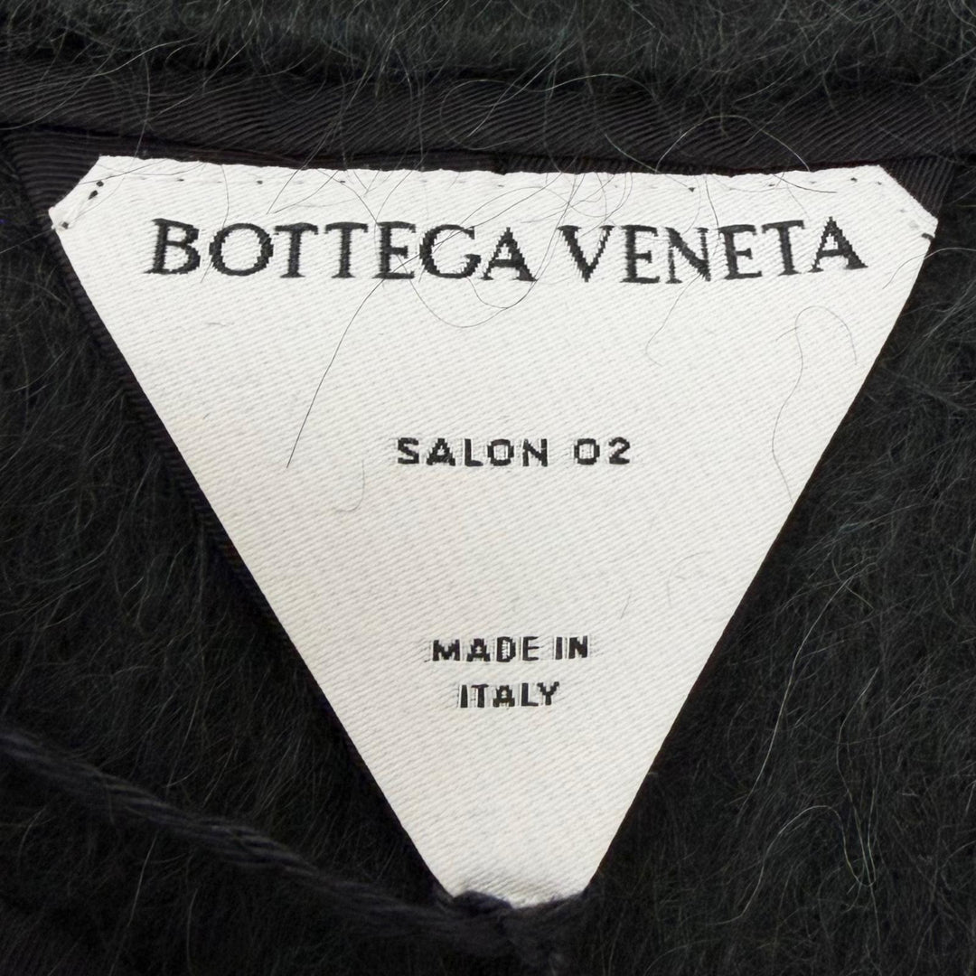 極美品□BOTTEGAVENETA ボッテガヴェネタ アルパカ混 起毛地 ダブルブレスト ピーコート ダークグリーン 46 イタリア製 正規品 メンズ