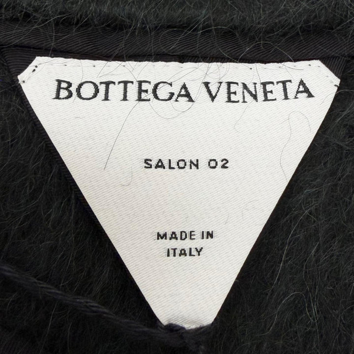 極美品□BOTTEGAVENETA ボッテガヴェネタ アルパカ混 起毛地 ダブルブレスト ピーコート ダークグリーン 46 イタリア製 正規品 メンズ