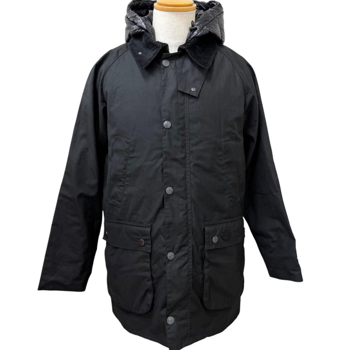 極美品□MONCLER GENIUS 2 Barbour モンクレールジーニアス 2 バブアー WIGHT ダウンライナー付き ワックスジャケット M 正規品 メンズ