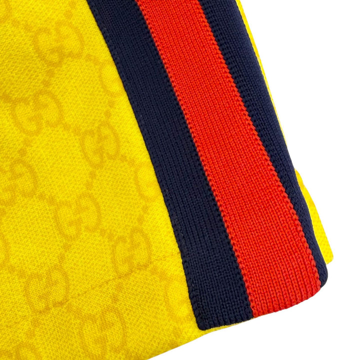 未使用品△GUCCI グッチ 24AW 789188 GG柄 ウェブストライプ スカート風 ショートパンツ イエロー M 伊製 正規品 レディース 保存袋付き