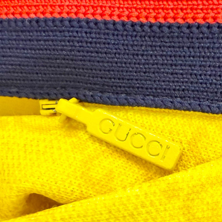未使用品△GUCCI グッチ 24AW 789188 GG柄 ウェブストライプ スカート風 ショートパンツ イエロー M 伊製 正規品 レディース 保存袋付き