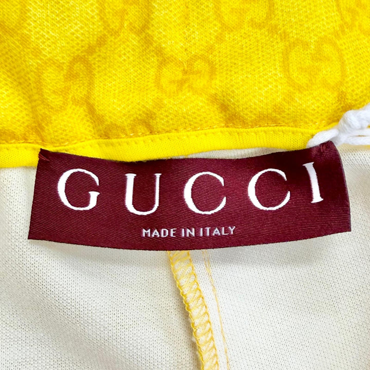 未使用品△GUCCI グッチ 24AW 789188 GG柄 ウェブストライプ スカート風 ショートパンツ イエロー M 伊製 正規品 レディース 保存袋付き
