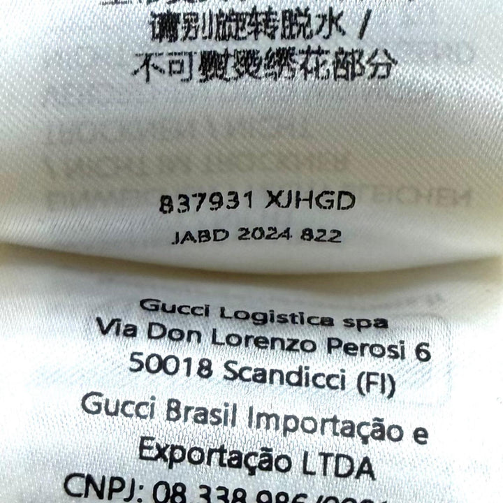未使用品★GUCCI グッチ 25AW 837931 コットン100％ GG ラインストーン 総柄 スウェット イエロー XS イタリア製 正規品 レディース
