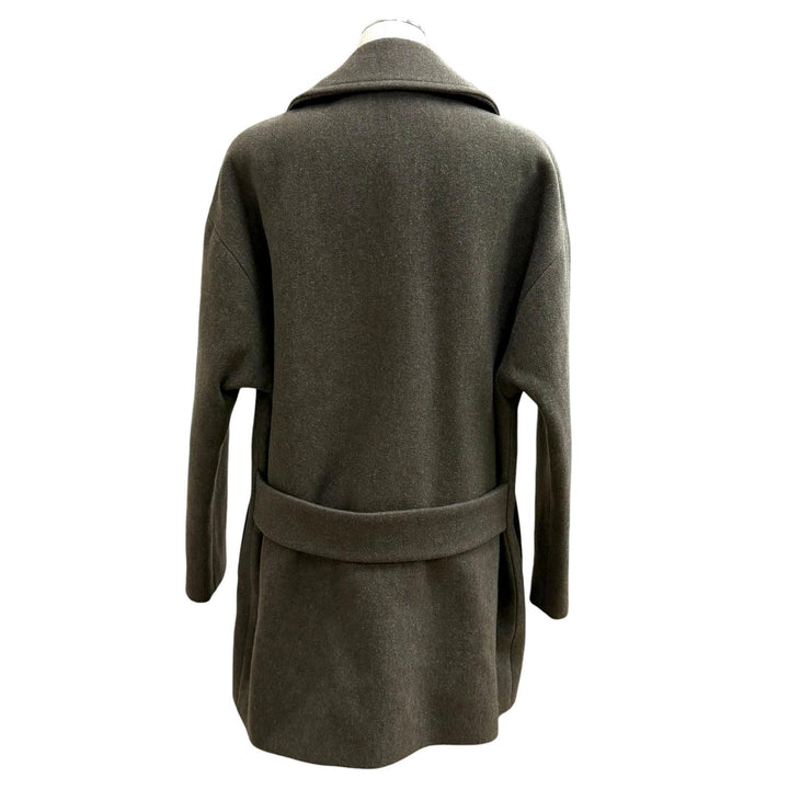 極美品★SAINT LAURENT PARIS サンローランパリ 488394 ウール カシミヤ混 ダブルブレスト Pコート アウター カーキ 34 伊製 正規品