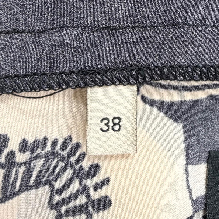 極美品△GUCCI グッチ 409370 シルク100％ ポピーフラワー 総柄 ロング プリーツスカート ベージュ ブラック 38 正規品 ガーメント付き