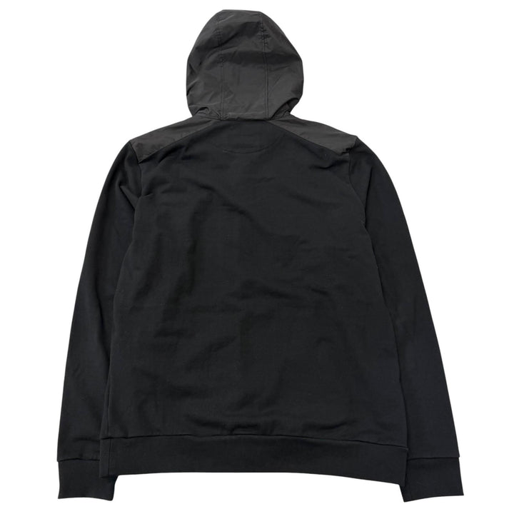 美品□PRADA プラダ 2024年製 UJL19A/UJP201 Re-Nylon トライアングルロゴ パーカー スウェットパンツ セットアップ 黒 XL/L 正規品