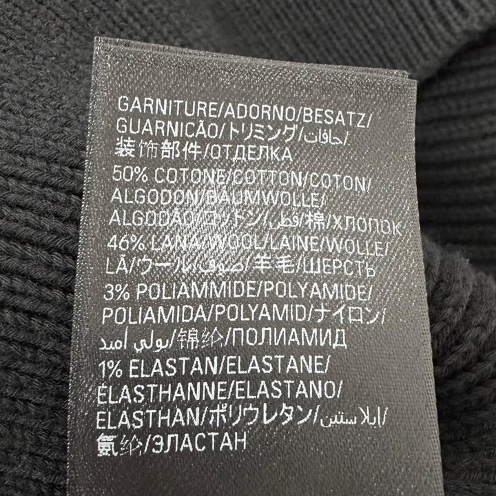 極美品□BALENCIAGA バレンシアガ 2024年製 812125 コットン ウール オーバーサイズ リブニット セーター ブラック XS イタリア製 正規品