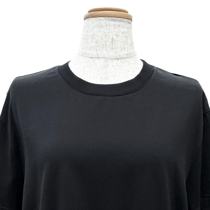 極美品△GIVENCHY ジバンシィ 22SS BW709T3Z7Z コットン ロゴレースディテール クルーネック 半袖Ｔシャツ ブラック M 正規品 レディース