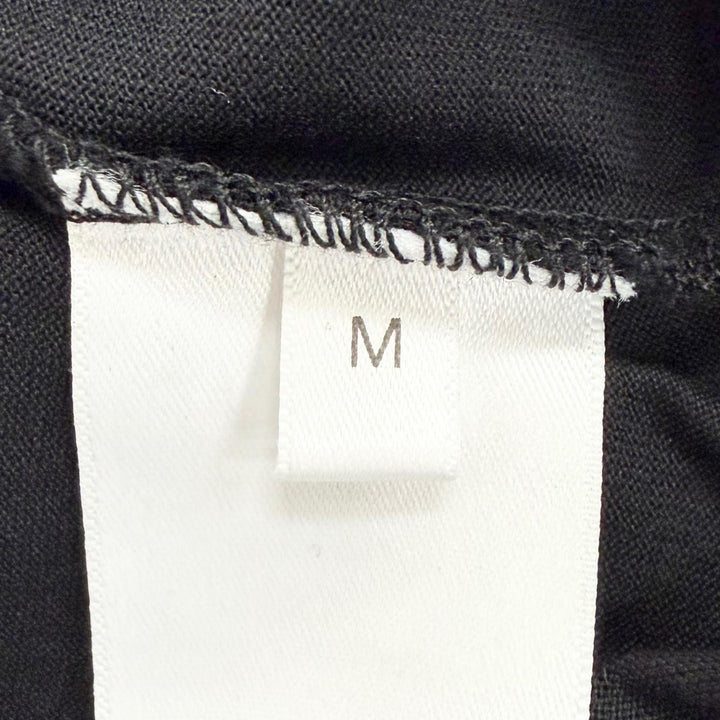極美品△GIVENCHY ジバンシィ 22SS BW709T3Z7Z コットン ロゴレースディテール クルーネック 半袖Ｔシャツ ブラック M 正規品 レディース