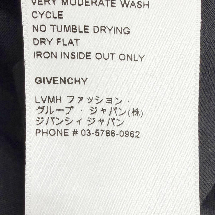 極美品△GIVENCHY ジバンシィ 22SS BW709T3Z7Z コットン ロゴレースディテール クルーネック 半袖Ｔシャツ ブラック M 正規品 レディース