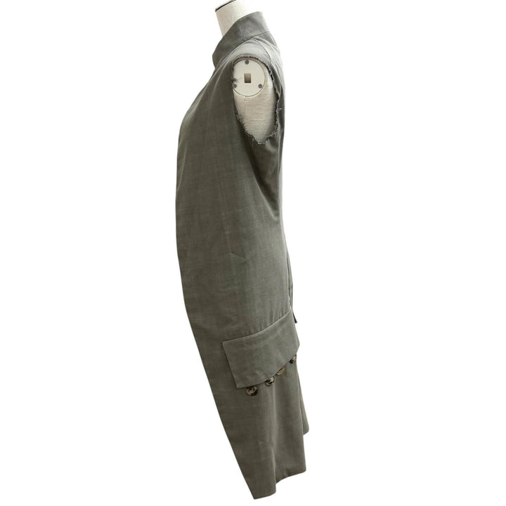 極美品★Maison Margiela メゾンマルジェラ S29FB0061 ウール100％ open front military jacket カットオフ ロングベスト 36 正規品