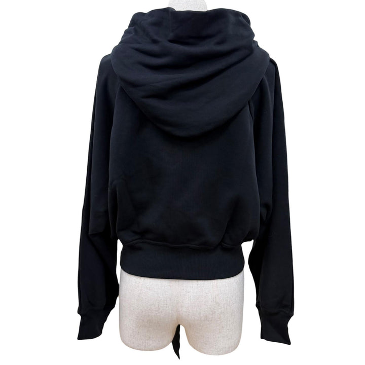 未使用品☆PATOU パトゥ JE0699985999B オーガニックコットン メダイヨンロゴ クロップドフーディー パーカー ブラック S レディース