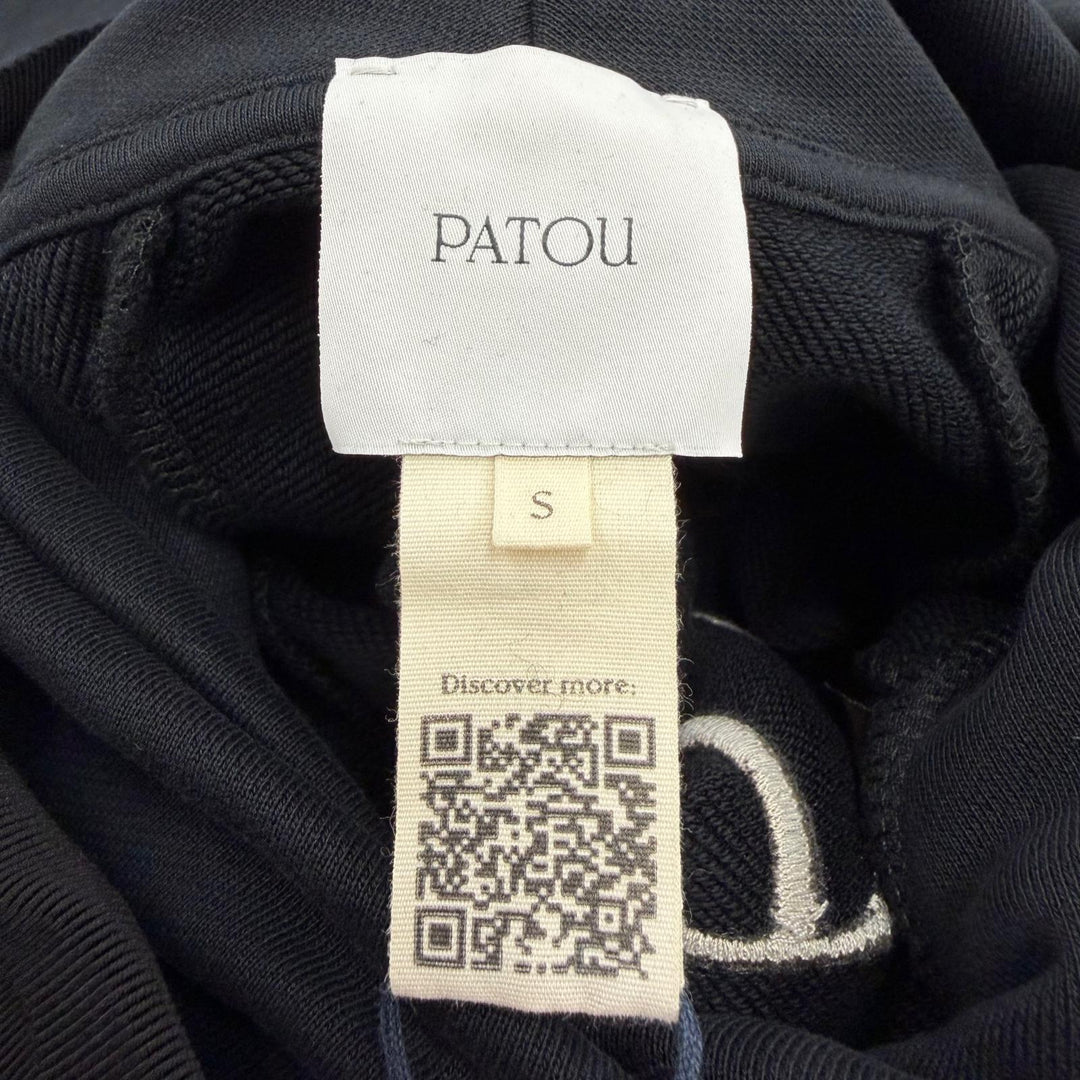 未使用品☆PATOU パトゥ JE0699985999B オーガニックコットン メダイヨンロゴ クロップドフーディー パーカー ブラック S レディース