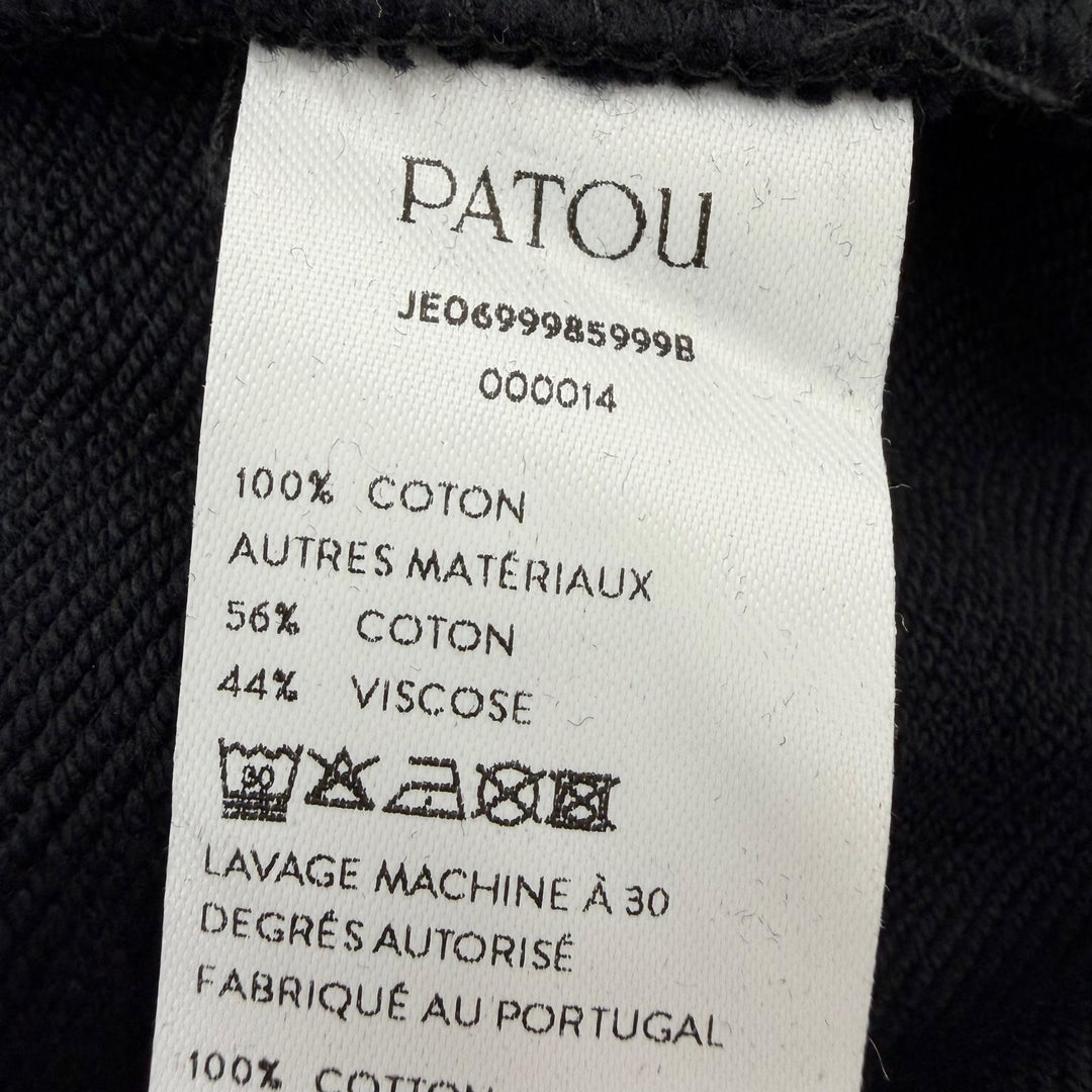未使用品☆PATOU パトゥ JE0699985999B オーガニックコットン メダイヨンロゴ クロップドフーディー パーカー ブラック S レディース