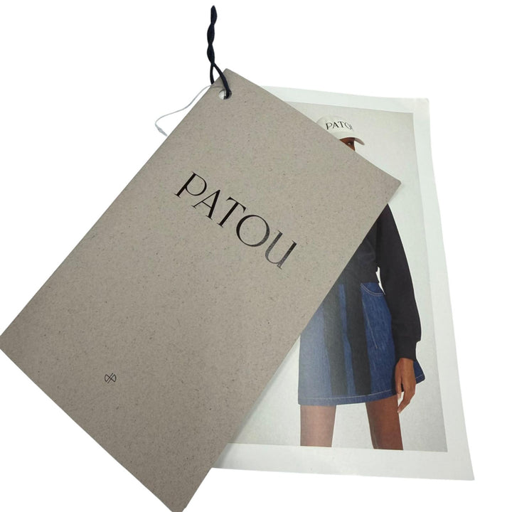 未使用品☆PATOU パトゥ JE0699985999B オーガニックコットン メダイヨンロゴ クロップドフーディー パーカー ブラック S レディース
