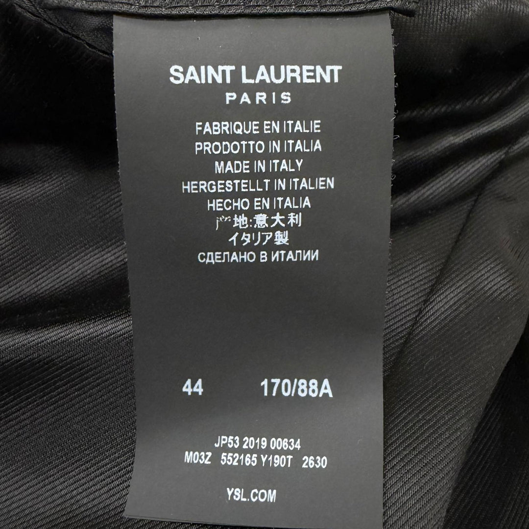 美品□SAINT LAURENT PARIS サンローランパリ 552165 キャメル100％ フライフロント 比翼 チェスターコート ベージュ 44 伊製 正規品