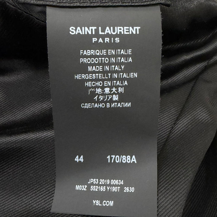 美品□SAINT LAURENT PARIS サンローランパリ 552165 キャメル100％ フライフロント 比翼 チェスターコート ベージュ 44 伊製 正規品