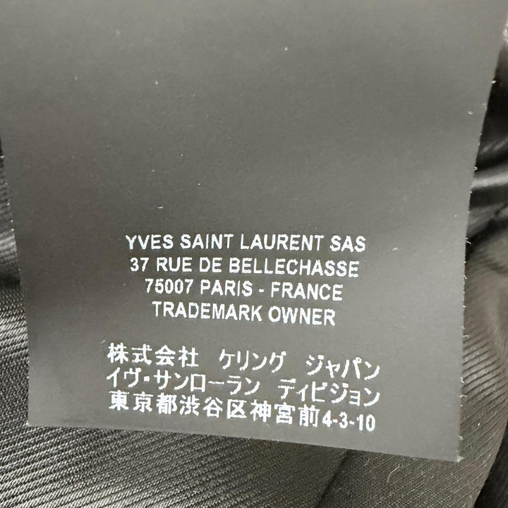 美品□SAINT LAURENT PARIS サンローランパリ 552165 キャメル100％ フライフロント 比翼 チェスターコート ベージュ 44 伊製 正規品