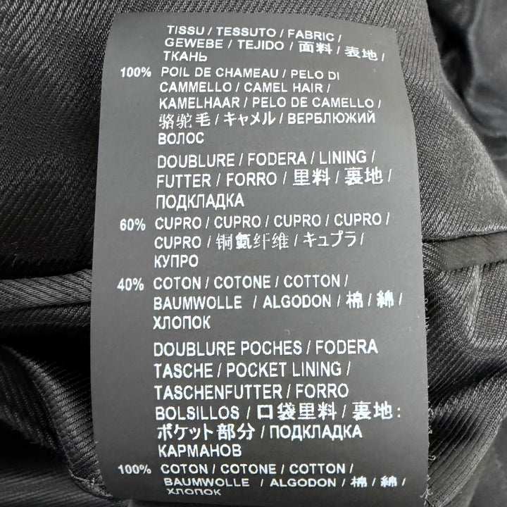 美品□SAINT LAURENT PARIS サンローランパリ 552165 キャメル100％ フライフロント 比翼 チェスターコート ベージュ 44 伊製 正規品