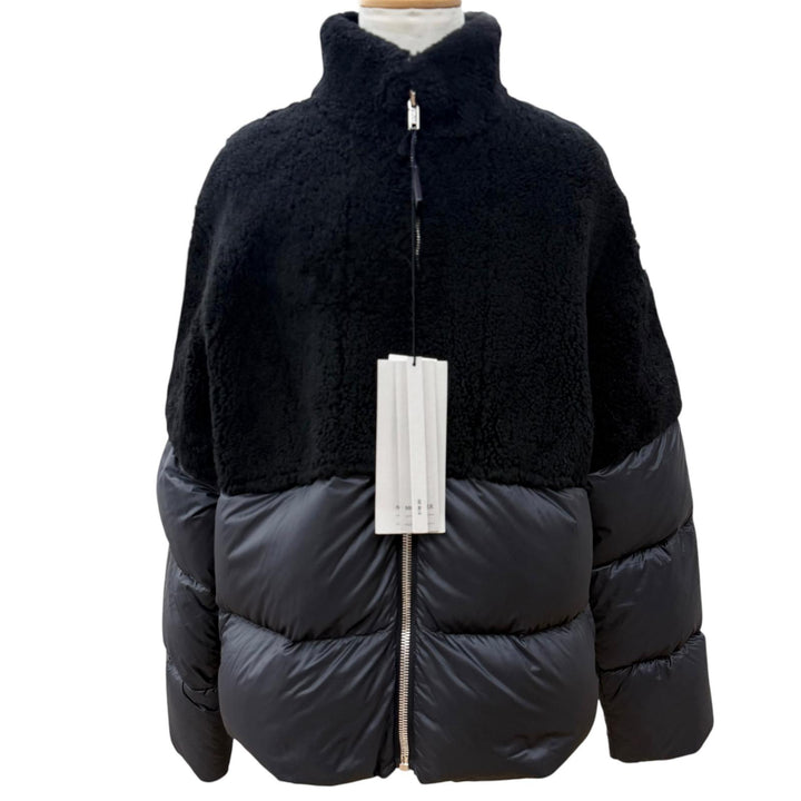 未使用品▼MONCLER RICK OWENS モンクレール リックオウエンス F209N1B50401 COYOTE ワッペン ラムレザー使い ダウンジャケット 2 正規品