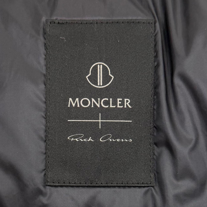 未使用品▼MONCLER RICK OWENS モンクレール リックオウエンス F209N1B50401 COYOTE ワッペン ラムレザー使い ダウンジャケット 2 正規品