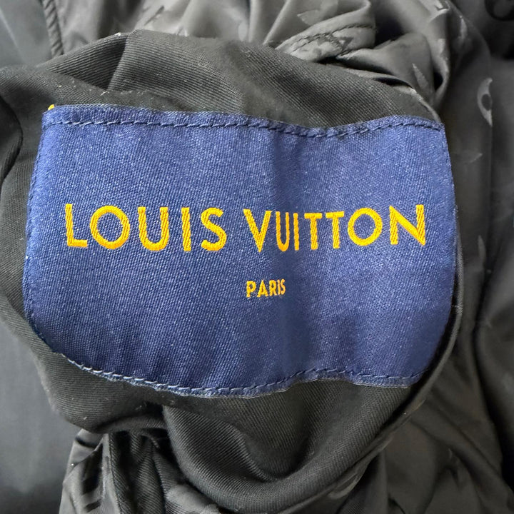 美品□LOUIS VUITTON ルイヴィトン HFL40WKPT 羊革 レザー切替 リバーシブル モノグラム ブルゾン ブラック 44 イタリア製 正規品 メンズ